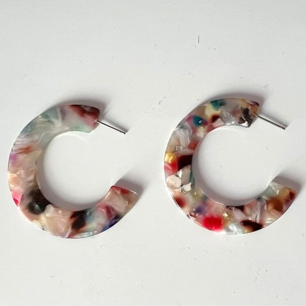Rainbow Tortoise Shell Earrings